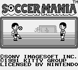 Soccer Mania Title Screen